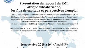 Conférence du Fonds monétaire international (FMI) autour des perspectives économiques régionales 